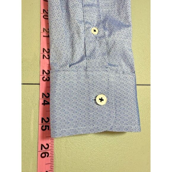 7 Diamonds Shirt Mens L Lilac Purple Stretch Button Up Floral Contrast Flip Cuff - Picture 11 of 13